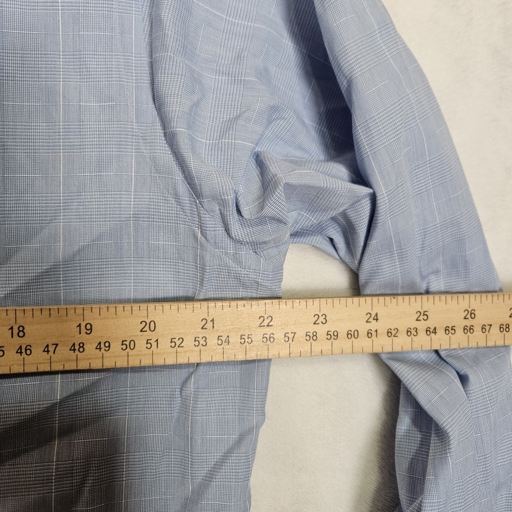 Ascot‎ Chang Men's Shirt Size (L) Blue White Custom Made in Hong Kong Vtg - Picture 6 of 7
